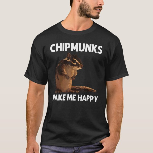 Cool Chipmunk For Men Women Squirrel Whisperer  Ro T-Shirt (Vorderseite)
