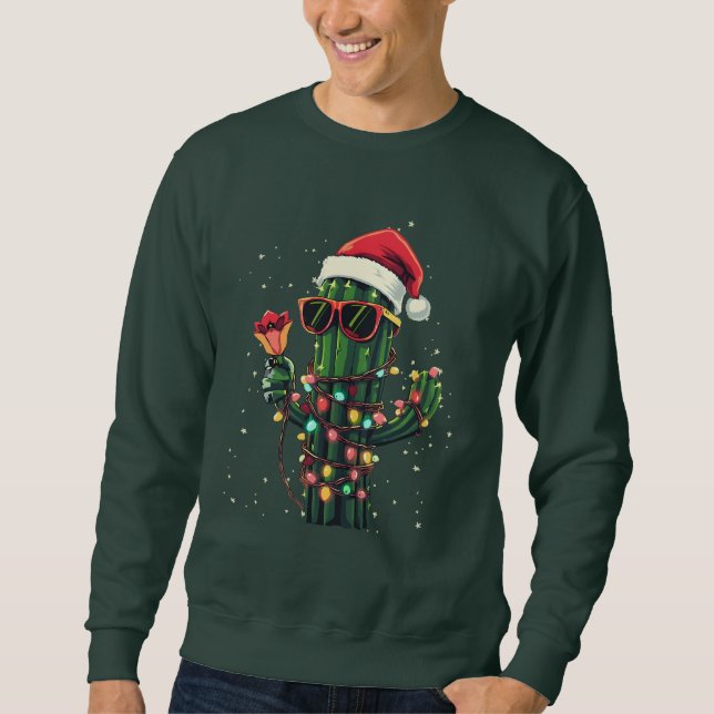 Cool Christmas Cactus with Amaryllis Sweatshirt (Vorderseite)