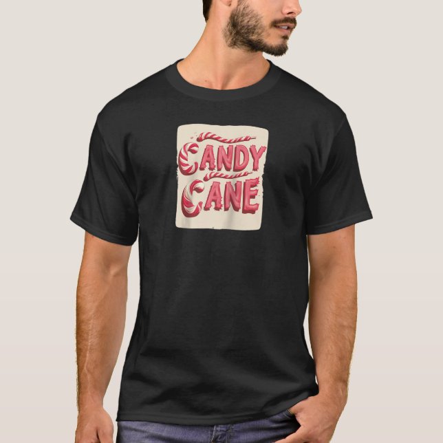 Cool Christmas Candy for Festive Cane Lovers Ragla T-Shirt (Vorderseite)