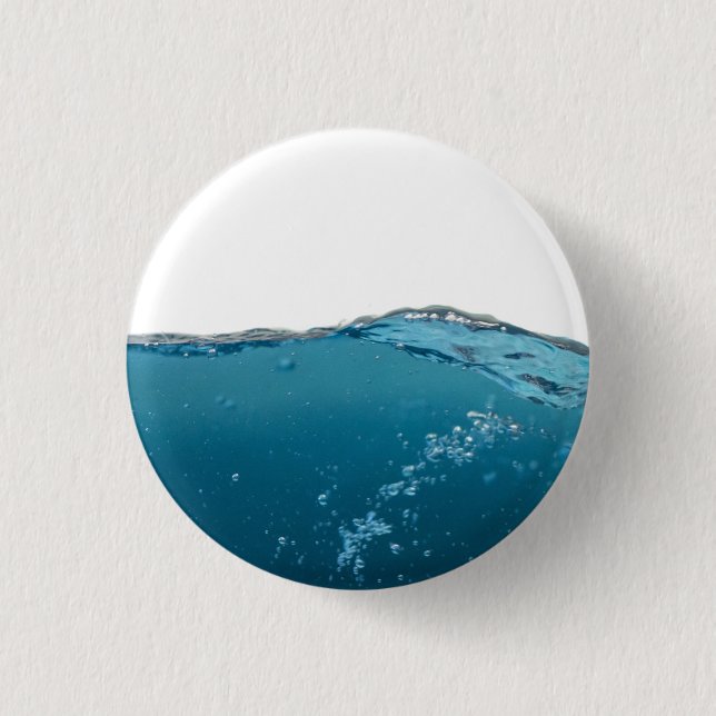 Cool Clear Blue Wave Button (Vorderseite)