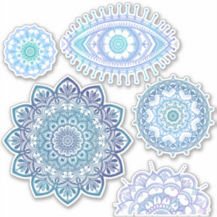 Cool Color Megaflora Design Mandala Aufkleber