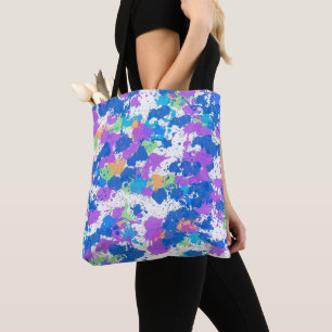 Cool Colors Abstract Splatter Paint