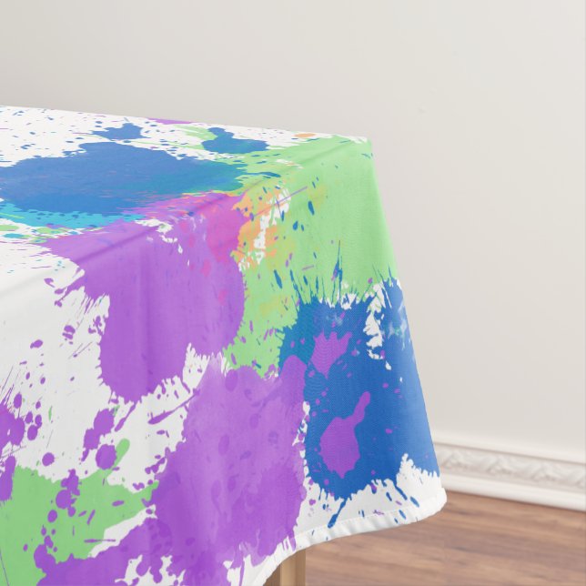 Cool Colors Abstract Splatter Paint Tischdecke (Beispiel)