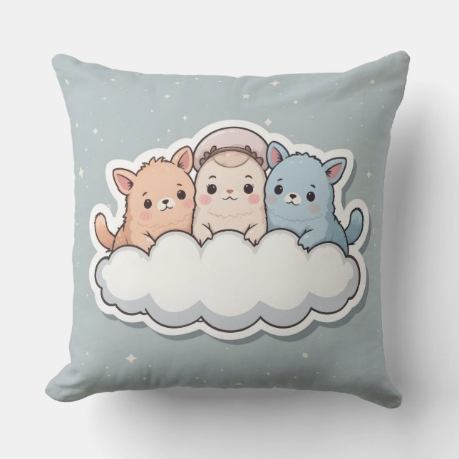 Cool comfort cushion with cute creatures kissen (Vorderseite)