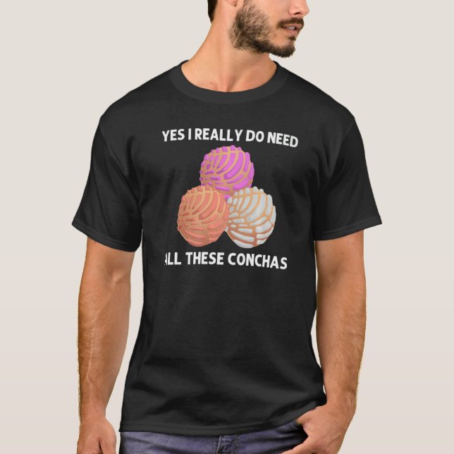 Cool Concha For Men Women Pan Dulce Latin Mexican  T-Shirt (Vorderseite)
