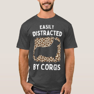Cool Corgi Lovers Dog Design Leopard Girls Funny C T-Shirt