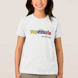 cool country flag customize kid's Venezuelan Tri-Blend Shirt