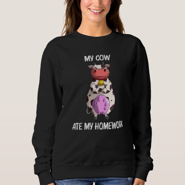 Cool Cow For Kids Boys Cow Farmer Whisperer Dairy  Sweatshirt (Vorderseite)