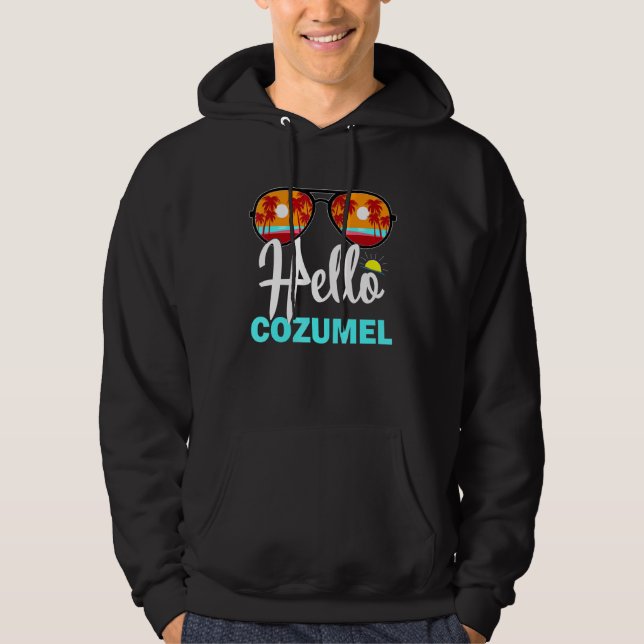 Cool Cozumel Mexiko Insel Sommerurlaub Sonnenunter Hoodie (Vorderseite)