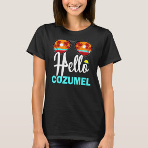 Cool Cozumel Mexiko Insel Sommerurlaub Sonnenunter T-Shirt