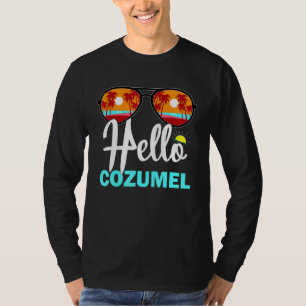 Cool Cozumel Mexiko Insel Sommerurlaub Sonnenunter T-Shirt