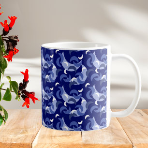 Cool Crescent Moon Blue Kaffeetasse