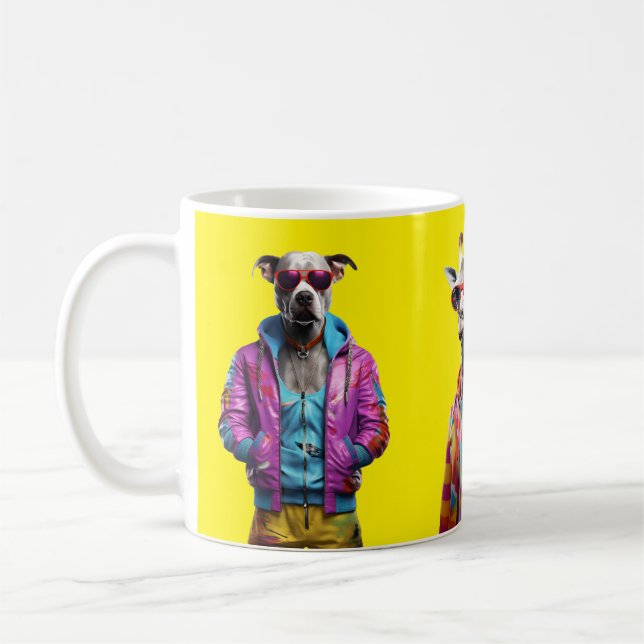 Cool Crew – Colour-Pop Animal Squad Gelber Becher Kaffeetasse (Links)