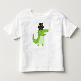 Cool Crocodile with Sunglasses & Leafy Bucket Hat Kleinkind T-shirt