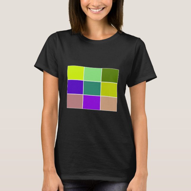 Cool Cube Graphic Art T - Shirt Bekleidung Frauen  (Vorderseite)