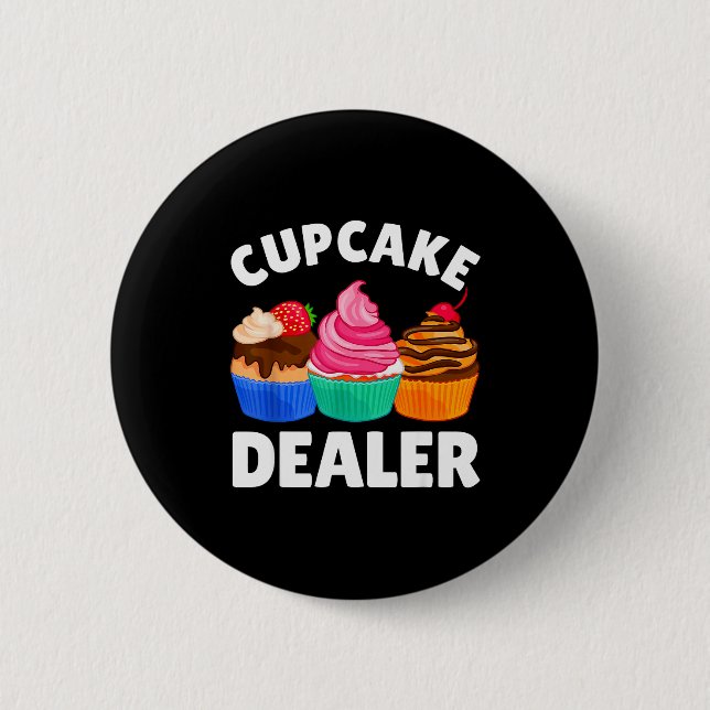 Cool Cupcake Costume For Men Women Baking Cupcake  Button (Vorderseite)