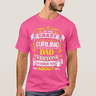 Cool Curling Vater Bestes Vatertag Geschenk T-Shirt