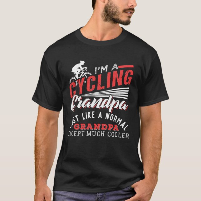 Cool Cycling Grandpa T-Shirt (Vorderseite)