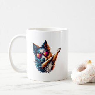 Cool Dabbing Dog Art Kaffeetasse