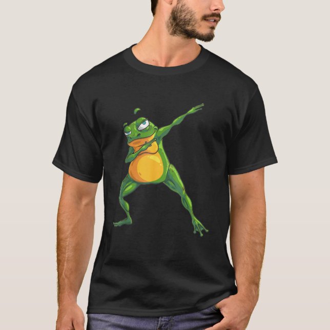 Cool Dabbing Frog Funny Hip hop Tadpole Dancing Lo T-Shirt (Vorderseite)