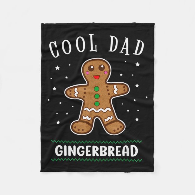 Cool Dad Gingerbread Man Cookie Family Christmas P Fleecedecke (Vorderseite)