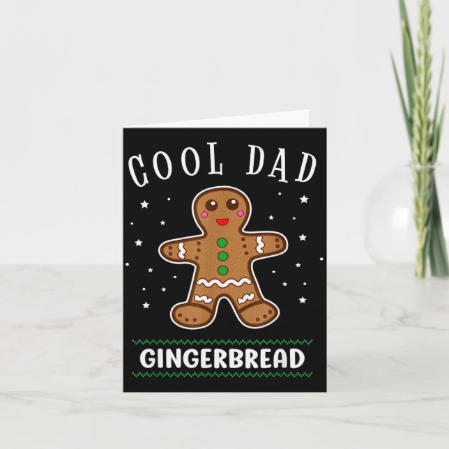 Cool Dad Gingerbread Man Cookie Family Christmas P Karte (Vorderseite)
