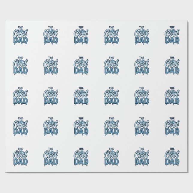 Cool Dad Mountain Vintage Grafikdesign_1 Geschenkpapier (Flach)