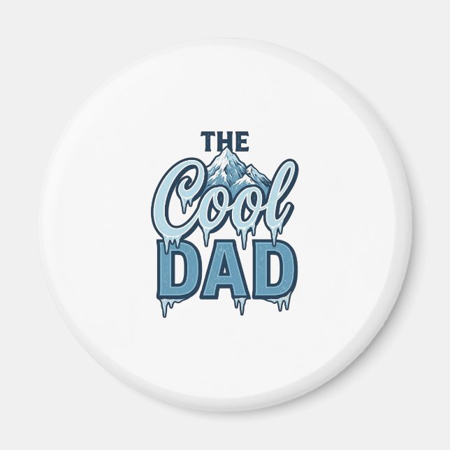 Cool Dad Mountain Vintage Grafikdesign_1 Magnet (Vorne)