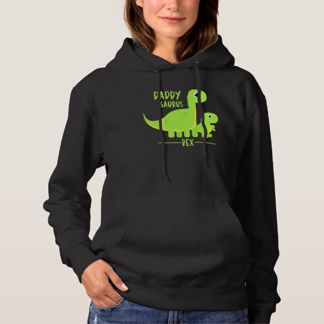 Cool Daddysaurus Rex Dino Hoodie (Vorderseite)