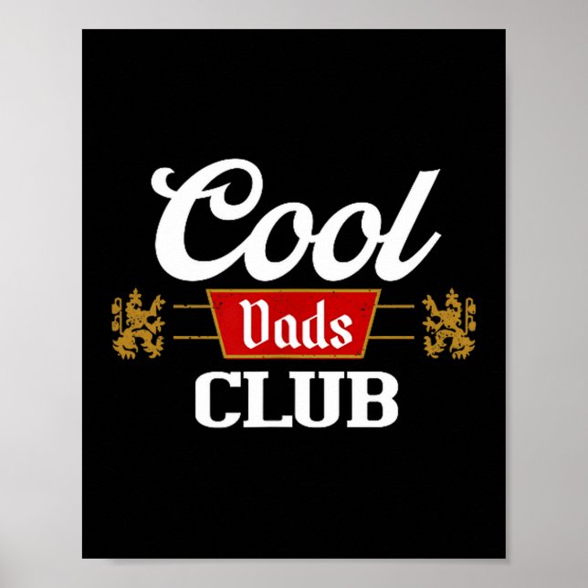 Cool Dads Club Shirt Father's Day From Daughter So Poster (Vorne)
