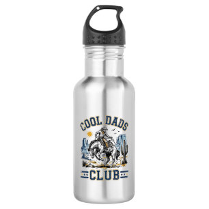 Cool Dads Club Vintage Cowboy Western Hemd Design Edelstahlflasche
