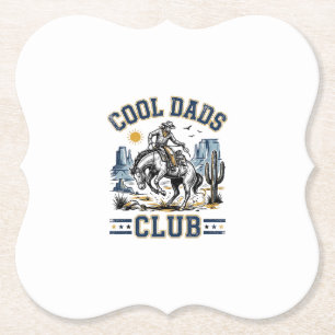Cool Dads Club Vintage Cowboy Western Hemd Design Untersetzer
