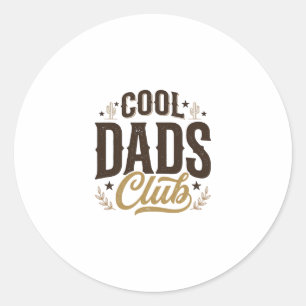 Cool Dads Club Vintage Dad Shirt Design_1 Runder Aufkleber