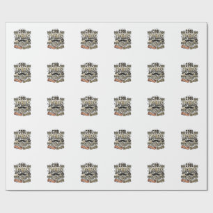 Cool Dads Club Vintage Gravur Dad Shirt Design_ Geschenkpapier