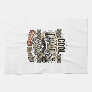 Cool Dads Club Vintage Gravur Dad Shirt Design_ Geschirrtuch