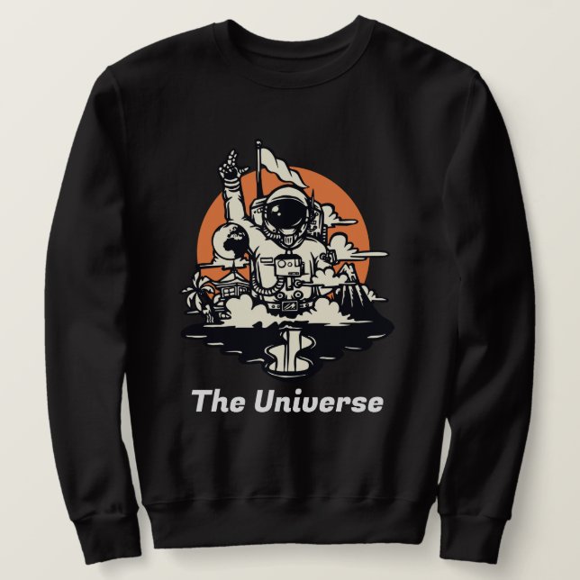 Cool Das Universum l Astronautenraum Sweatshirt (Design vorne)