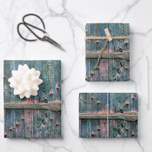 Cool decorative wooden gate geschenkpapier set