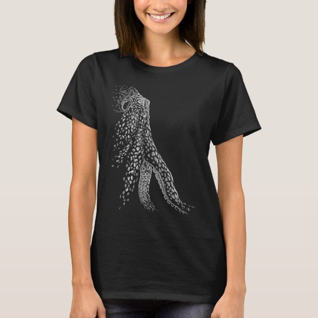 Cool deep sea gray octopus T-Shirt (Vorderseite)