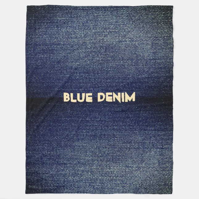 Cool Denim Look Fleecedecke (Vorderseite)