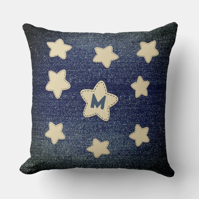 Cool Denim Look Kissen (Vorderseite)