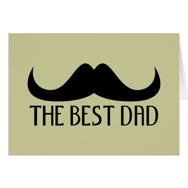 Cool Der beste Vater Black Mustache Vatertag (Vorderseite (Horizontal))