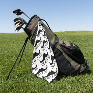 Cool Der beste Vater Black Mustache Vatertag Golfhandtuch