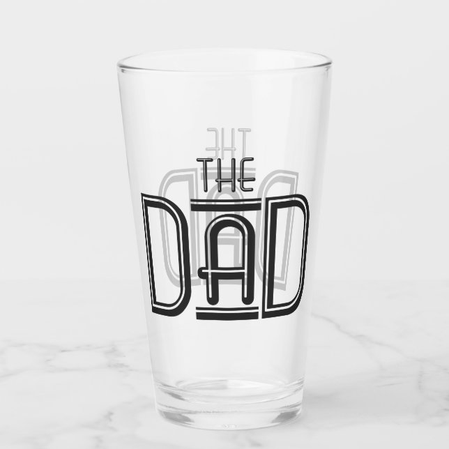 Cool Der Vater mit schwarzem Text Glas (Vorderseite)