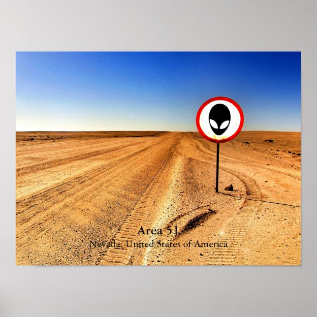 Cool Desolate Alien Area 51 Nevada USA Poster (Vorne)