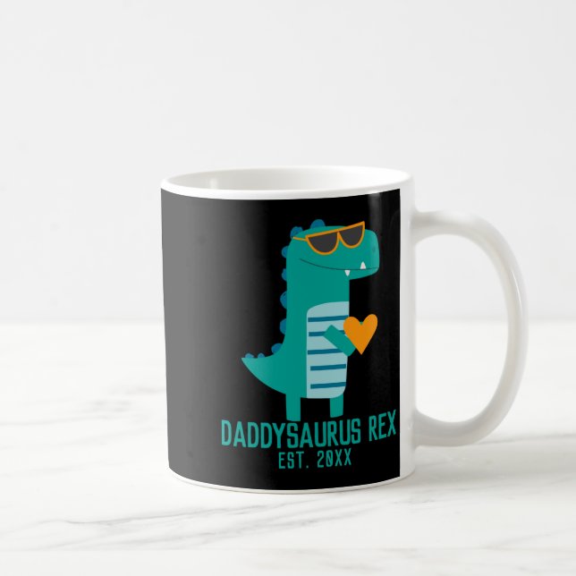 Cool Dino Daddysaurus Rex New Dad Fathers Day  Kaffeetasse (Rechts)