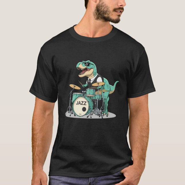 Cool Dino Percussionist Tee t-shirt  (Vorderseite)