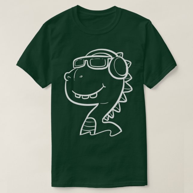 Cool Dino Unbothered or Chill Person Gift T-Shirt (Design vorne)