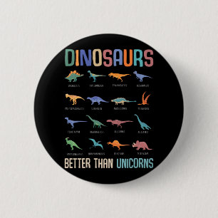 Cool Dinosaur Fan Dino Boys Trex Button