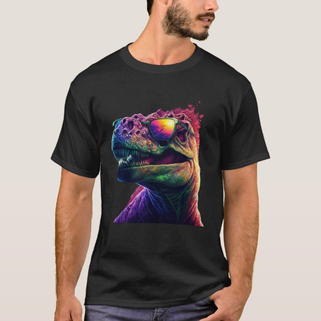 Cool  dinosaur Tyrannosaurus Rex  2 T-Shirt (Vorderseite)