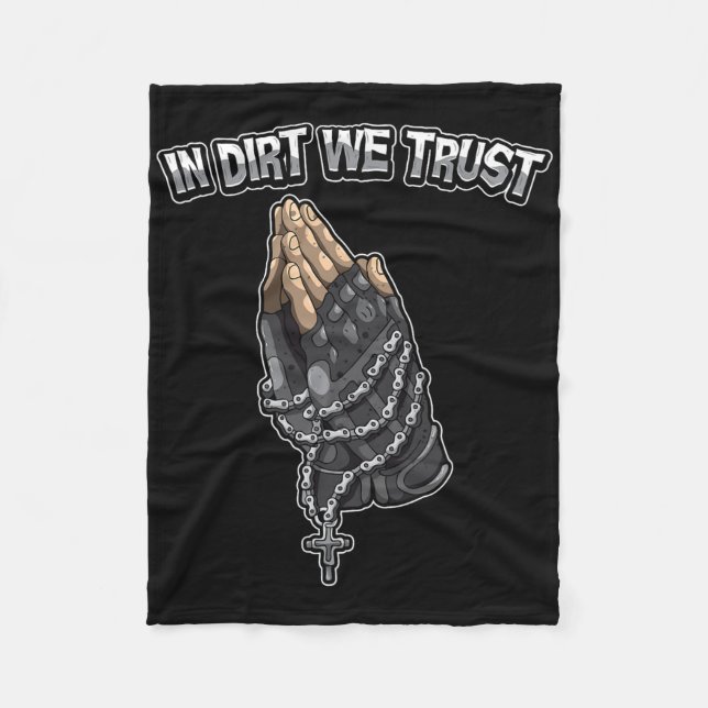 Cool Dirt Mountain Bike Quote In Dirt We Trust Bik Fleecedecke (Vorderseite)